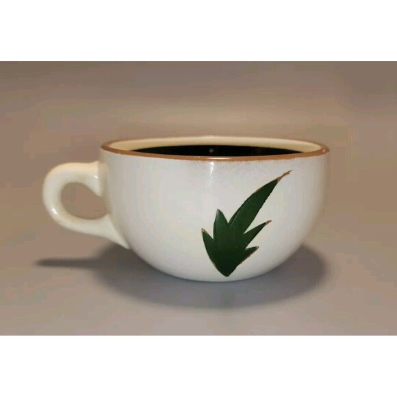 Stangl Pottery Coffee Tea Cups Set 6 Thistle Design Hand Painted Low Profile MCM - Picture 4 of 9